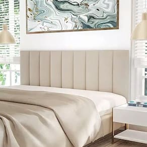 Kit 10 Placas Estofadas Cabeceira Cama King 20x60cm Branco Off White
