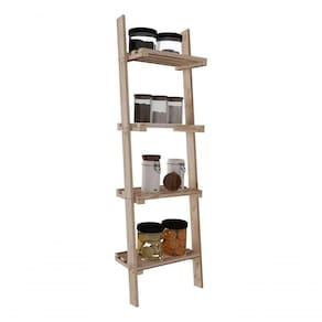 Conjunto Estante Simples Minimalista Madeira Natural Objetos E Arara Roupeiro De Qualidade Feito De