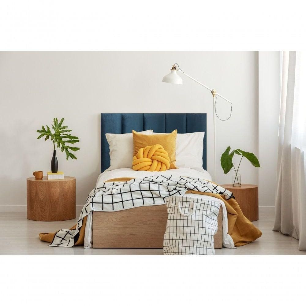 Kit 5 Placas Estofadas Cabeceira Cama Solteiro 20x60cm Branco Off White