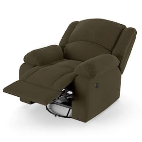 Poltrona Do Papai Reclinável Melim Glider Giratória Usb Veludo Capuccino Fh1 - D`rossi