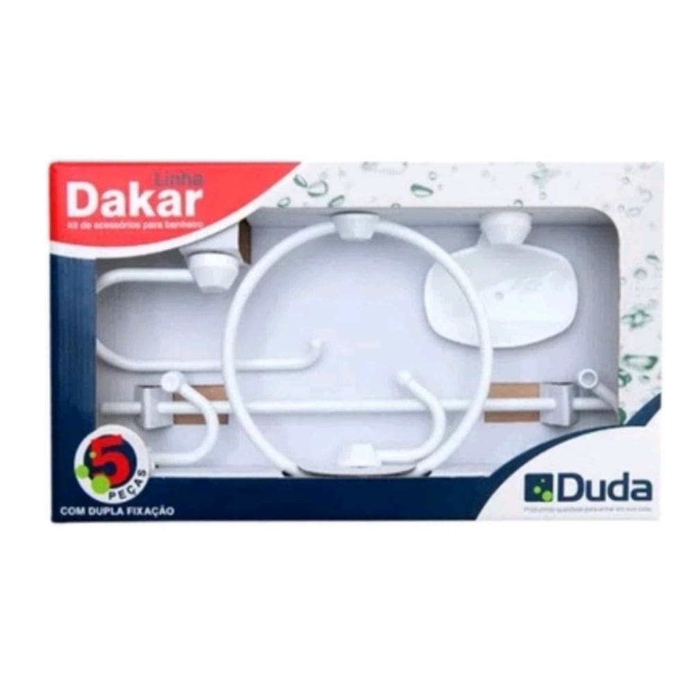 kit de acessorios para banheiro dakar 5 peças duda
