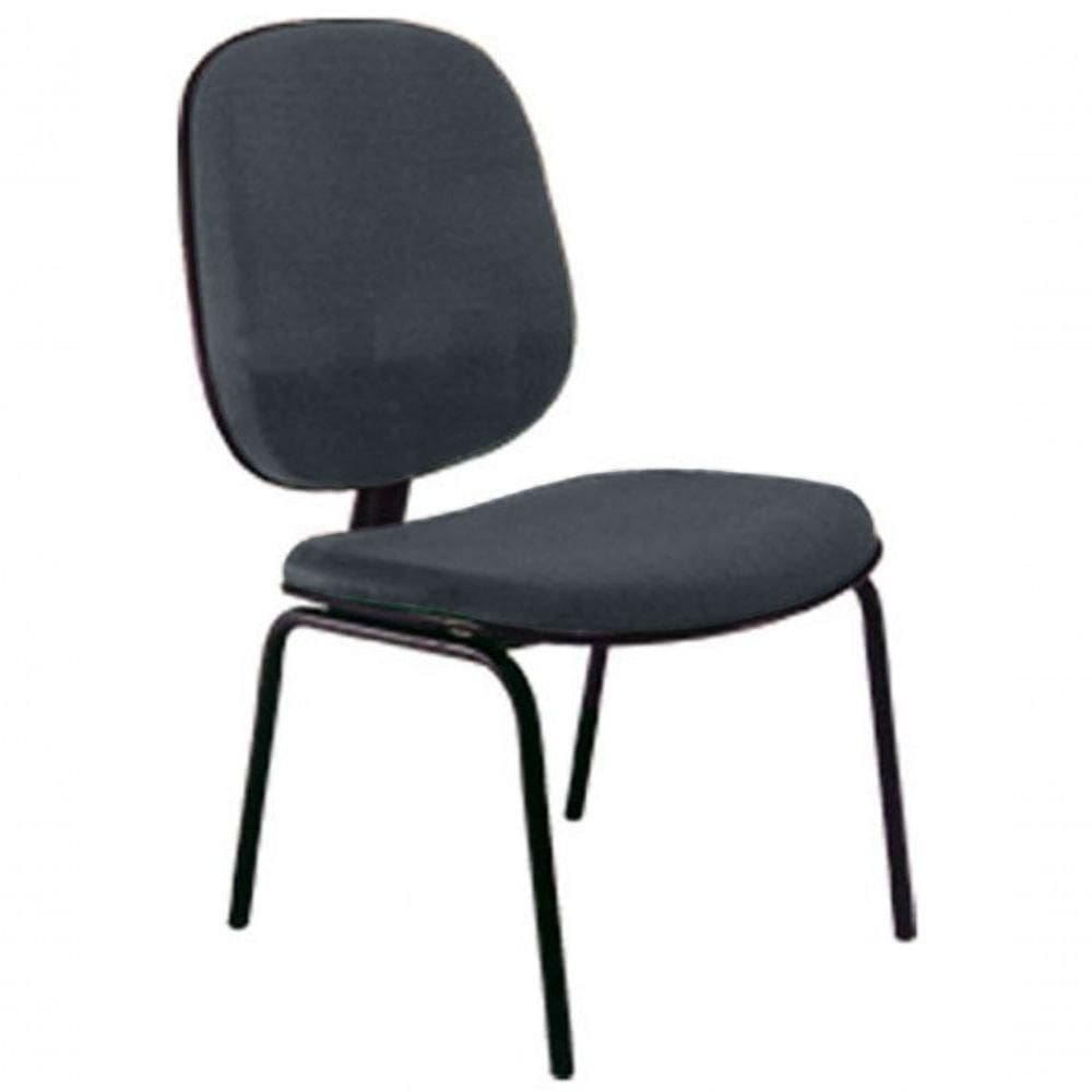 Cadeira Diretor Fixa Para Escritório Linha Uno Cinza