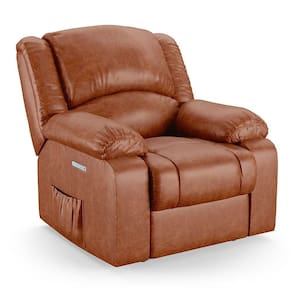 Poltrona Do Papai Reclinável Melim Power Touch Pu Caramelo Brilho Fh1 - D`rossi