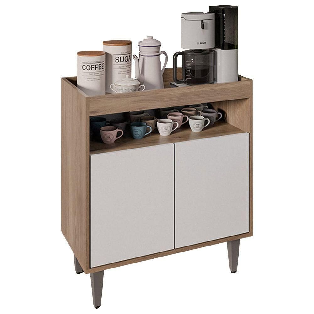 Aparador Buffet Cantinho Do Café 70,5cm 2p Marie Freijó/branco M12 - D`rossi
