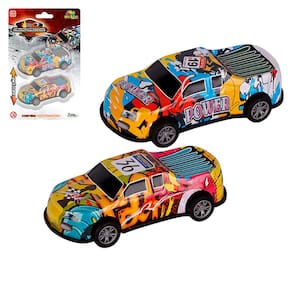 Carro Radical Art Brinq Metal Envelopado de Fricção 3+ Anos com 2 Unidades