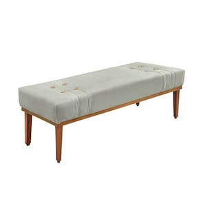 Divã Recamier Retrô Base Madeira Para Quarto Gênova 140cm Veludo S04 - D`rossi Cor Prata