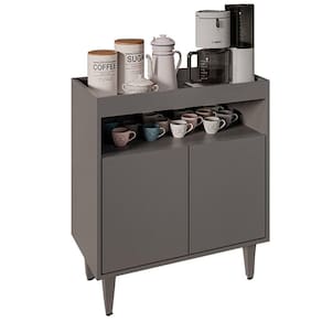 Aparador Buffet Cantinho Do Café 70,5cm Marie Grafite M12 - D`rossi