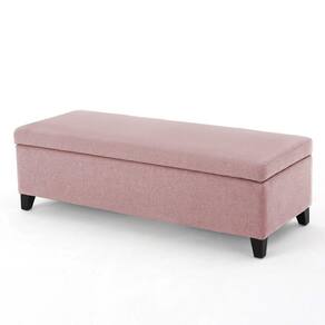 Recamier Bau Julia 1,40m Suede Rosa Bebe - Inova Decor