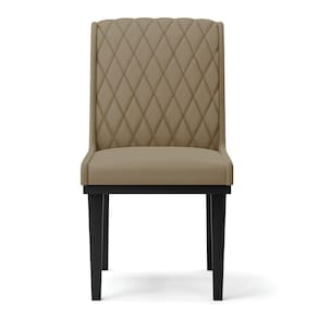 Cadeira Sala De Jantar Base Madeira Preto Kit 4 Sofia Suede D03 - D`rossi Cor Marrom Rato