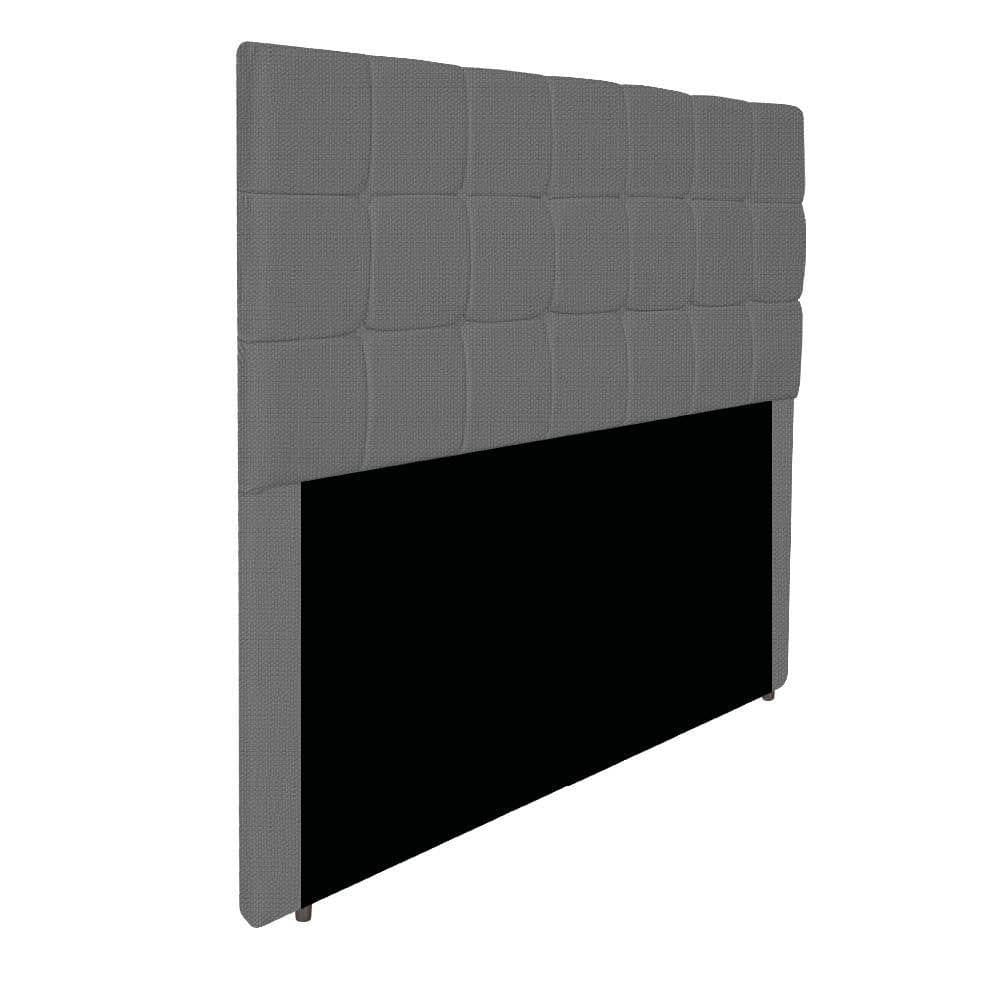 Cabeceira Estofada Manchester 160 Cm Queen Size Linho - Doce Sonho Móveis Cor Cinza Escuro