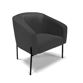 Poltrona Pé De Ferro Preto Sala De Estar Stella Corino D03 - D`rossi Cor Preto