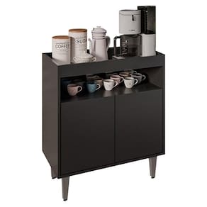 Aparador Buffet Cantinho Do Café 70,5cm Marie M12 - D`rossi Cor Preto