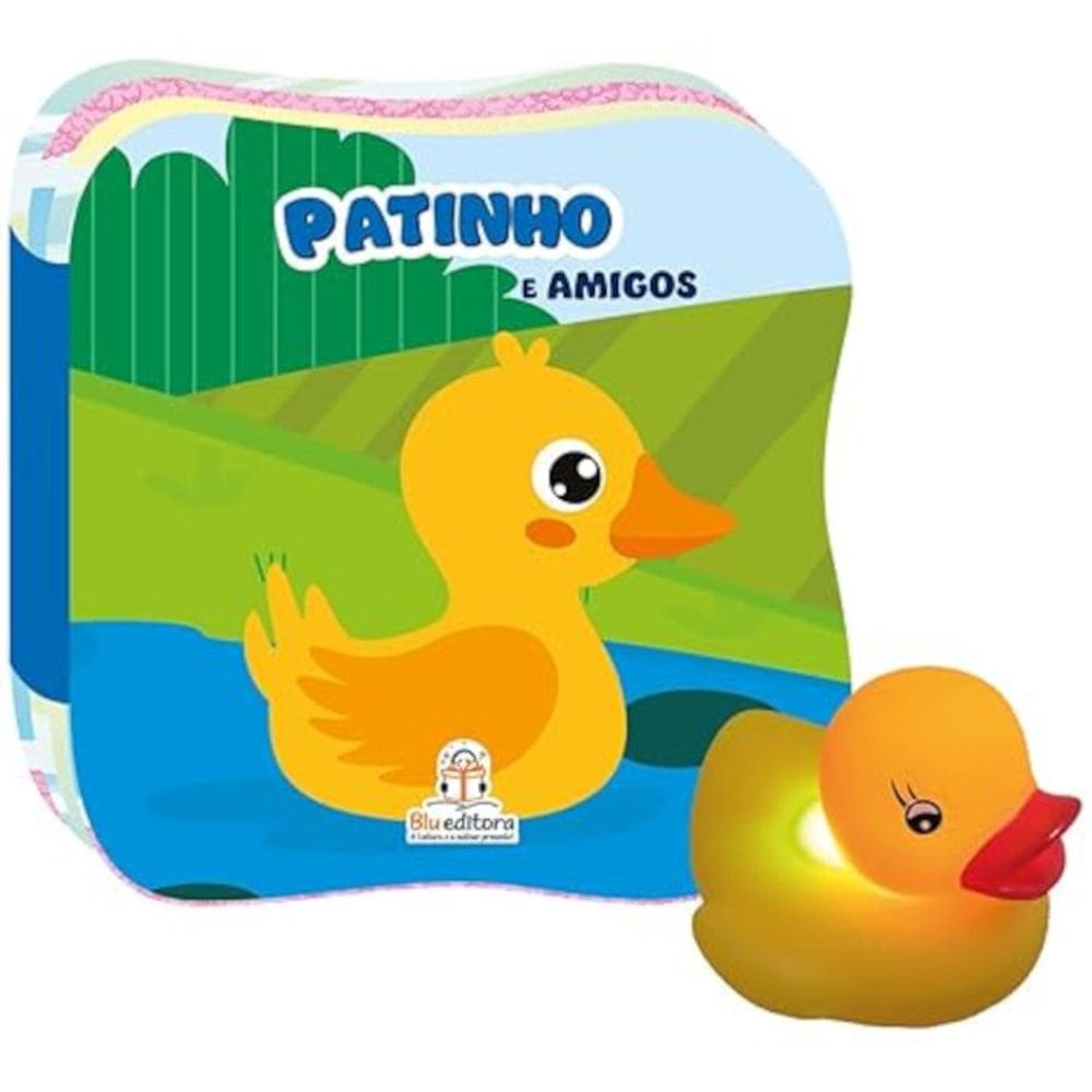 Livro de banho - Conhecendo os animais - Patinho + bichinho de banho luminoso