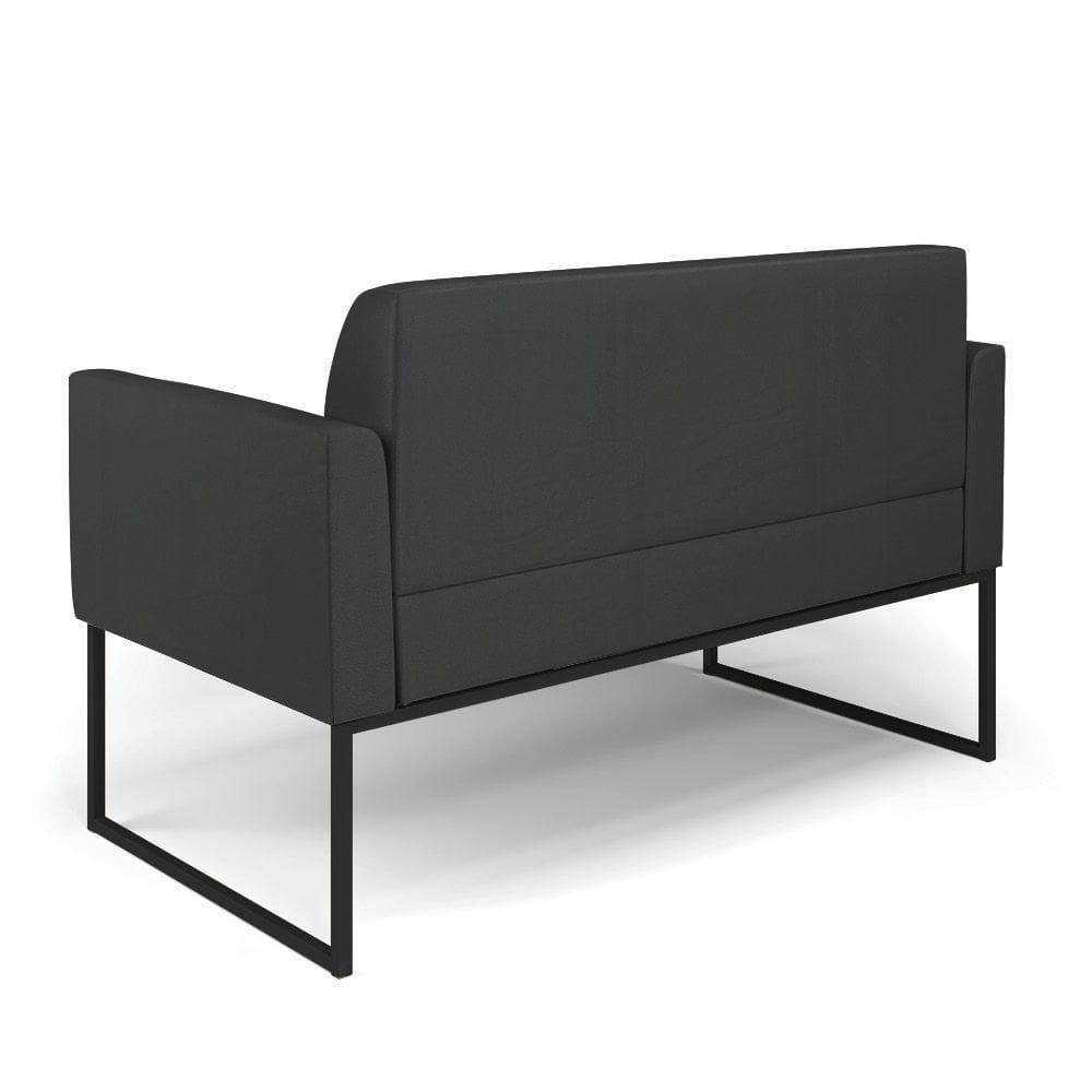 Sofá Namoradeira Base Industrial Preto Marisa Corino Preto D03 - D`rossi