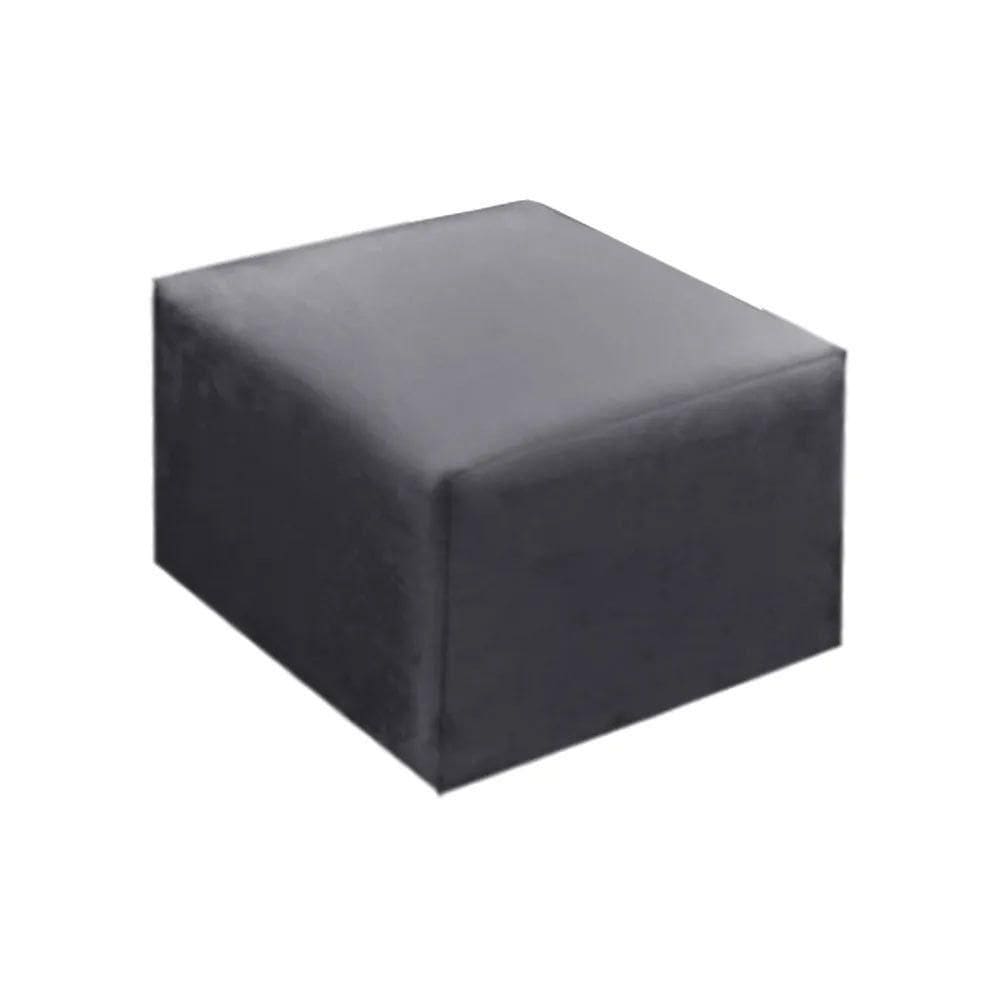 Puff Ternura Veludo Speciale Home Cinza Chumbo