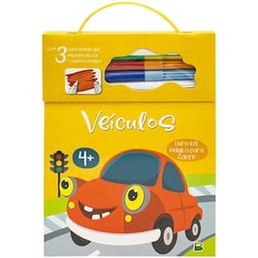 Livro-kit mágico para colorir - Veículos