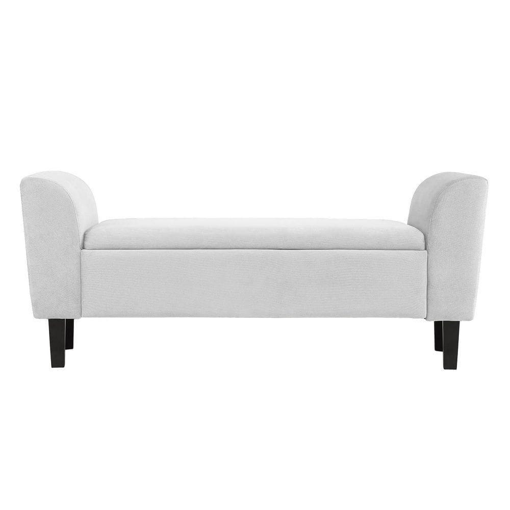 Recamier Bau Malibu 1,60m Suede Branco - Inova Decor