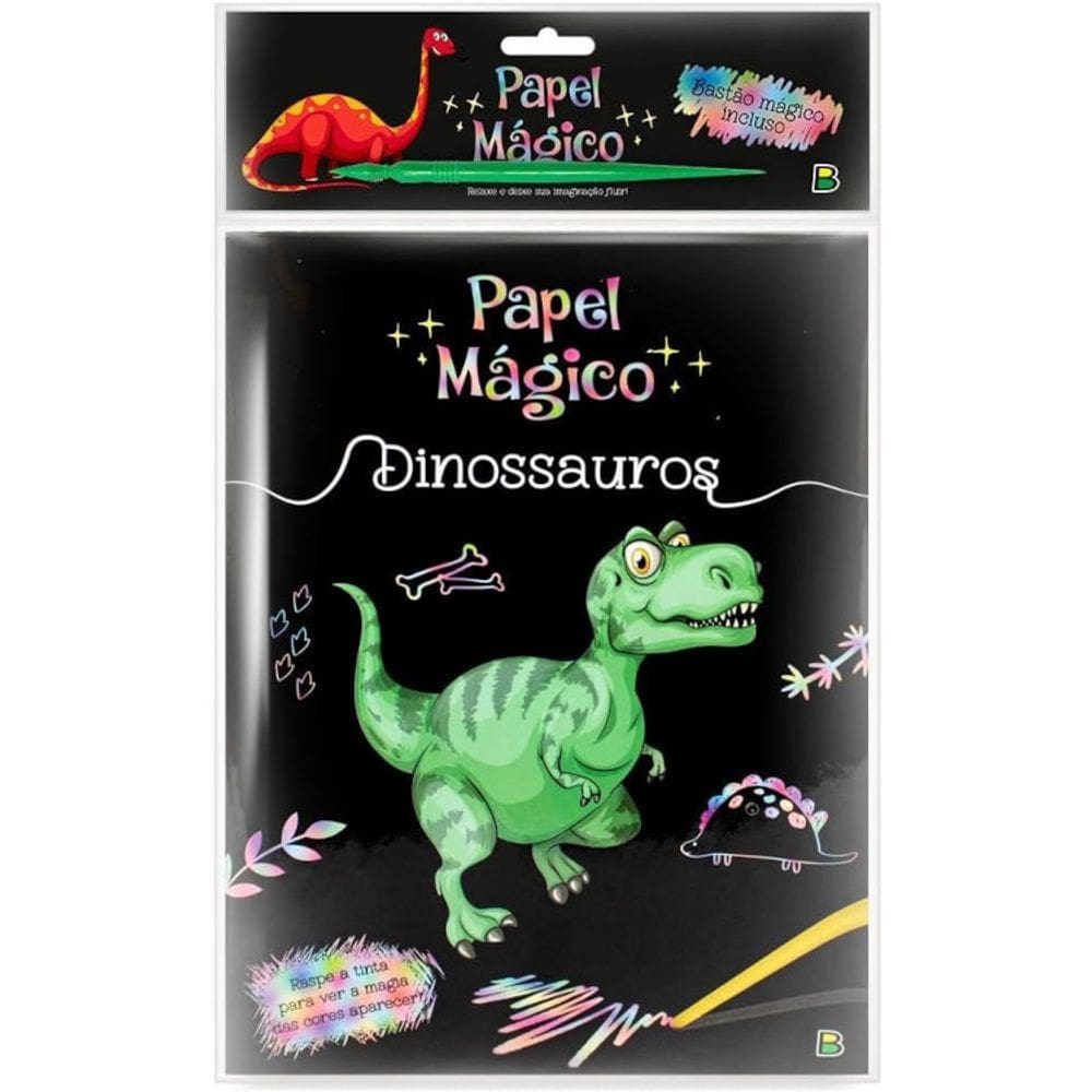 Linha escolar papel mágico - Dinossauros