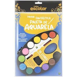 Linha escolar minha fantástica paleta de aquarela