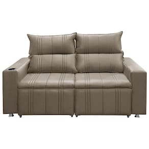 Sofá Retrátil E Reclinável 2 Lugares Madri 1,60m Suede Bege
