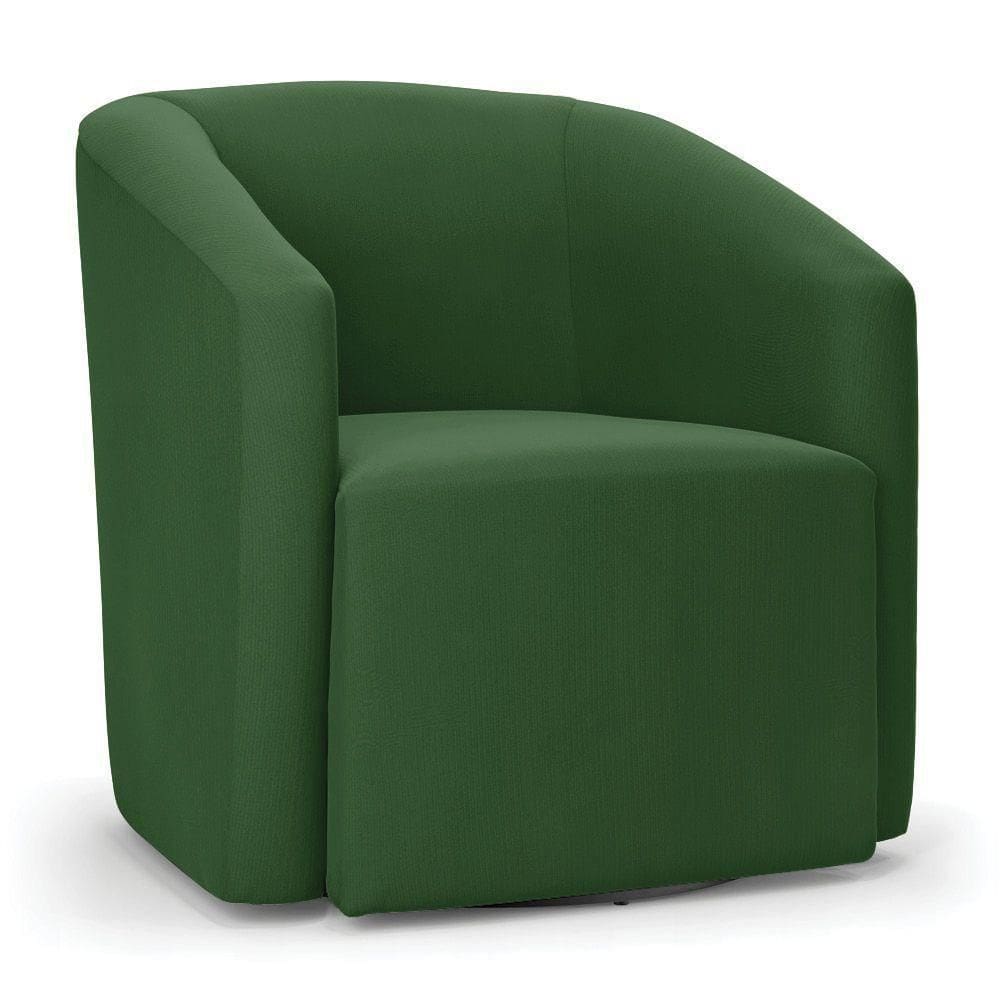 Poltrona Stella Max Suede Verde Base Giratória - D`rossi