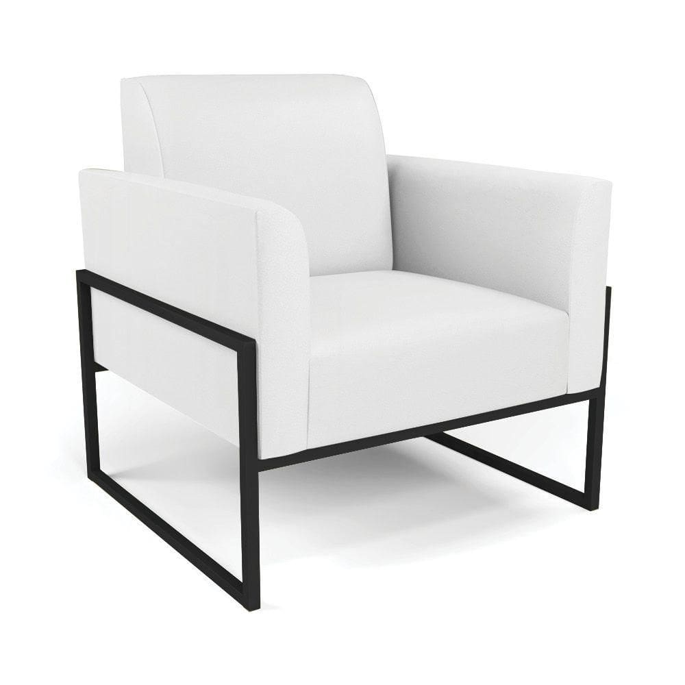 Poltrona Base Industrial Alta Preto Marisa Corino D03 - D\`rossi Cor Branco