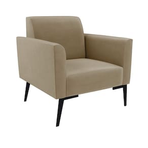 Poltrona Pés Villach Marisa Suede Marrom Rato D03 - D`rossi