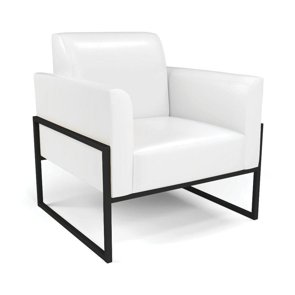 Poltrona Base Industrial Alta Preto Marisa Corano Branco D03 - D\`rossi