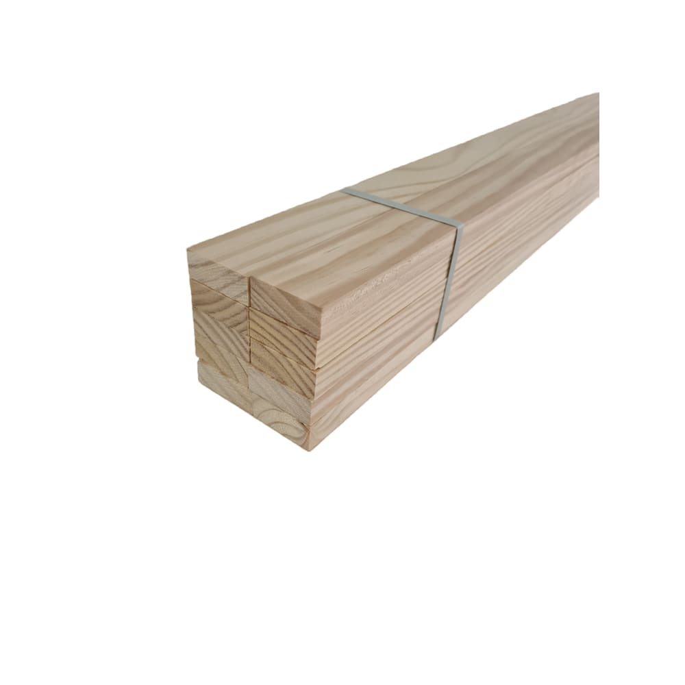 6 Ripas Sarrafos 3x3x30 cm Madeira de Pinus Artesanato