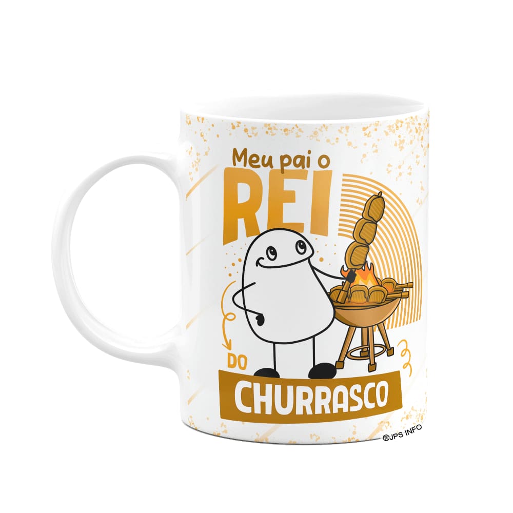 Caneca Flork Dia dos Pais - Meu pai o rei do churrasco