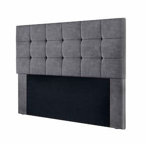 Cabeceira Cama Box Queen 1,60 Estofada Suede Cinza Julia Star Confort Cinza
