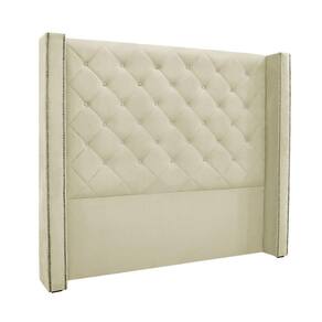 Cabeceira Cama Box Queen 160cm E Recamier Vicenza Veludo Bege S04 - D`rossi