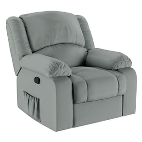 Poltrona Do Papai Reclinável Melim Zero Wall Pu Cinza Fh1 - D`rossi
