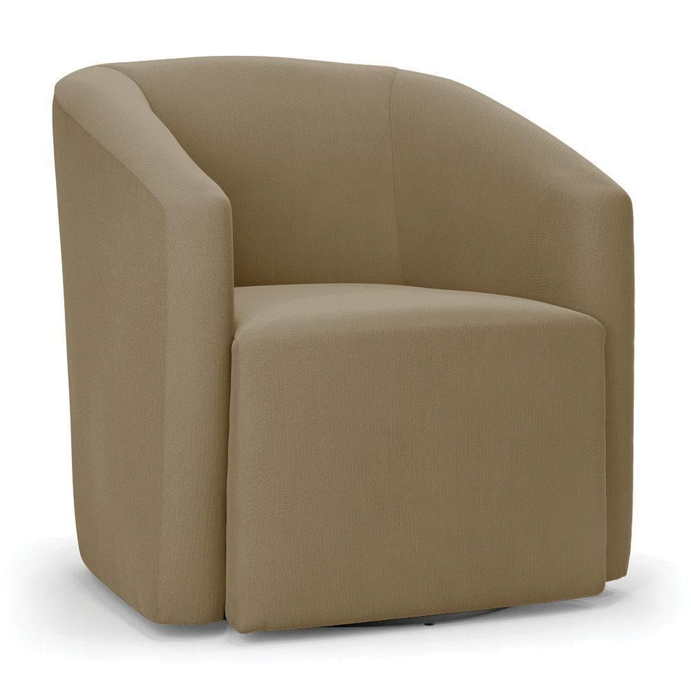 Poltrona Stella Max Suede Marrom Rato Base Giratória - D`rossi