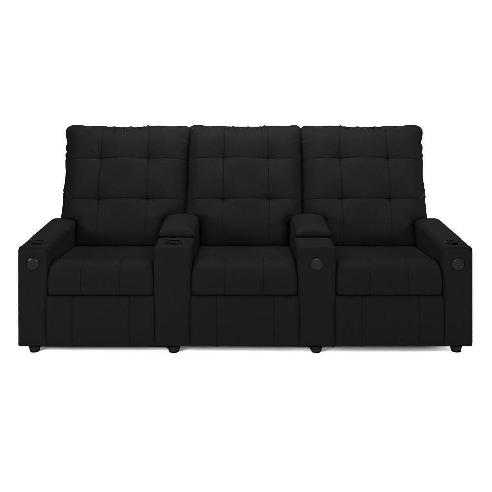 Poltrona Reclinável Para Cinema Parma 3 Lugares Baú Usb Pu Preto Fh1 - D`rossi