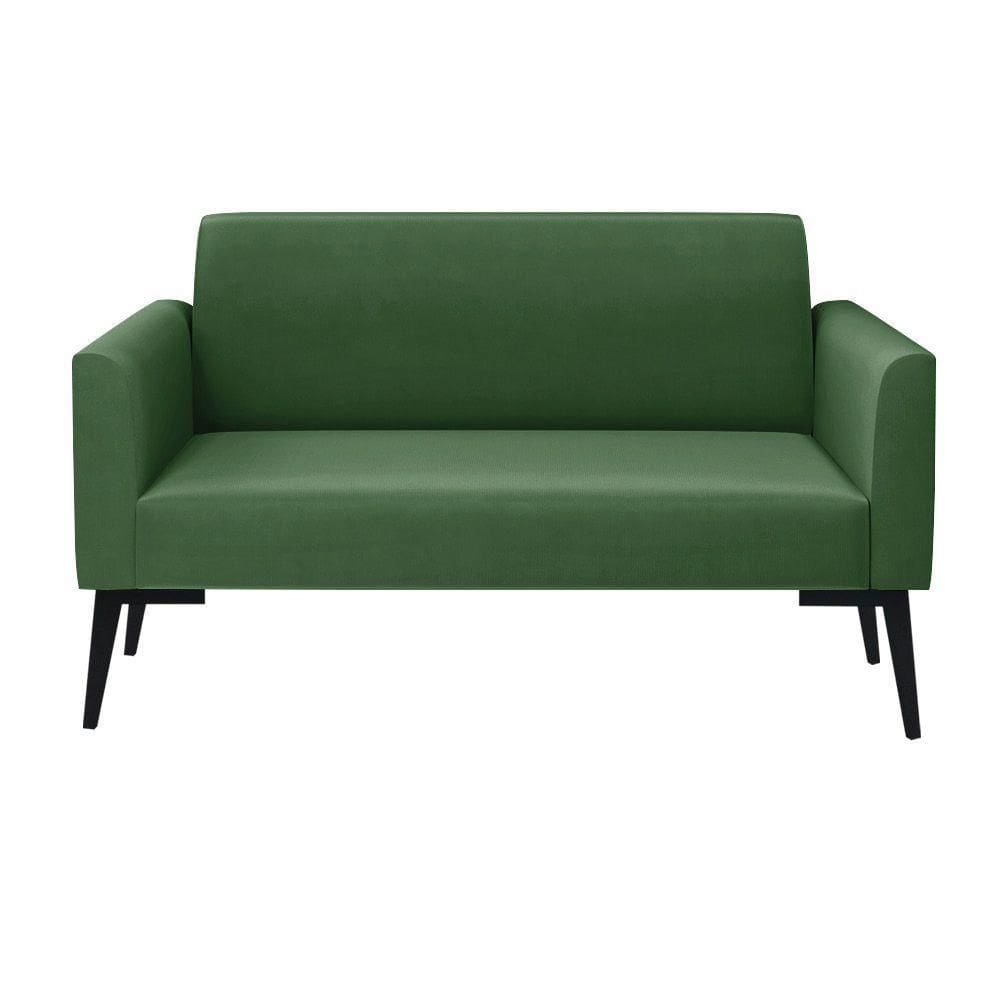 Sofá Namoradeira Pés Villach Marisa Suede Verde D03 - D`rossi