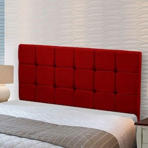 Cabeceira Julia 195cm De Largura King Size Veludo Star Confort Vermelho