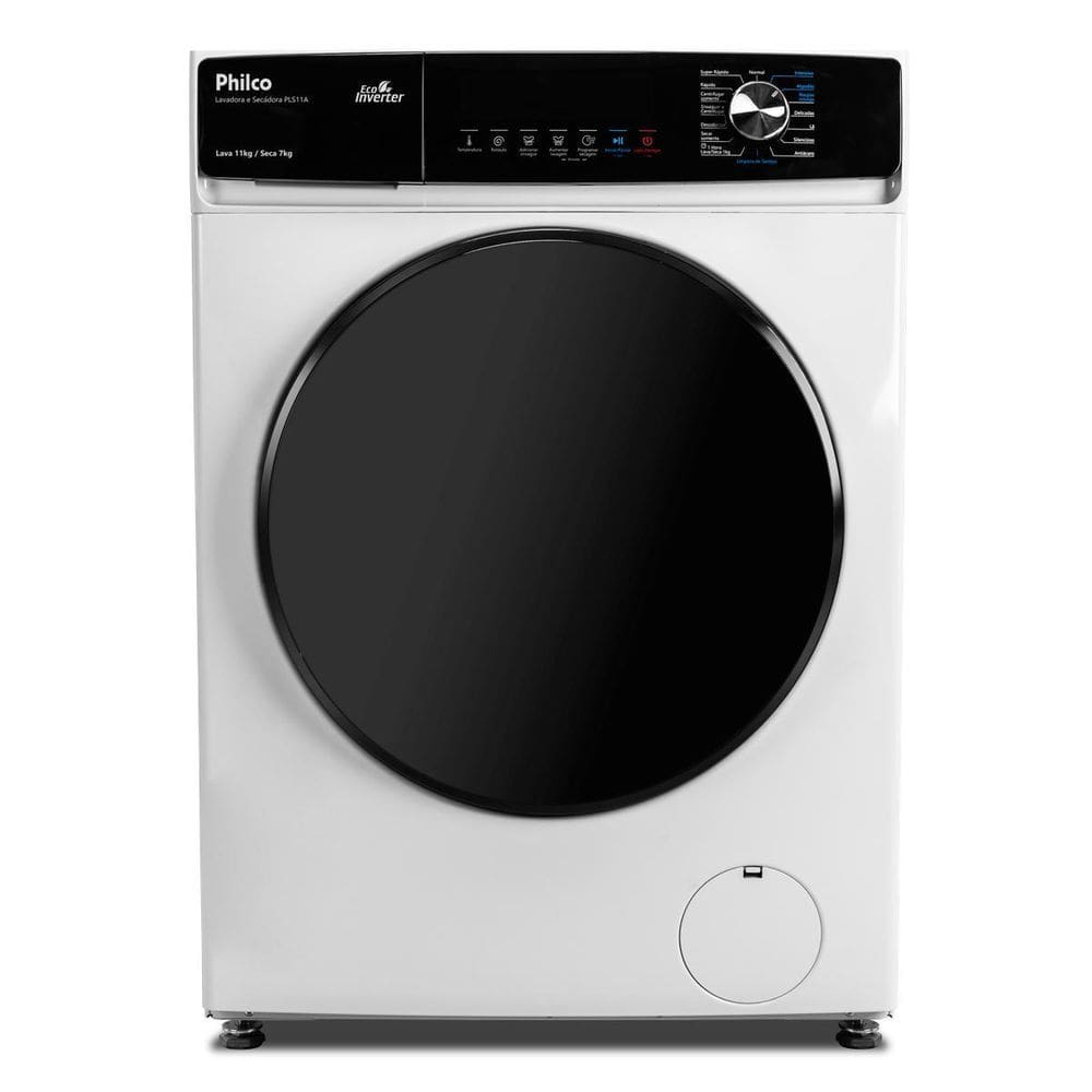 Lava e Seca Philco 11kg Pls11a Eco Invertplus 16 Programas Lavagem Branca 220v