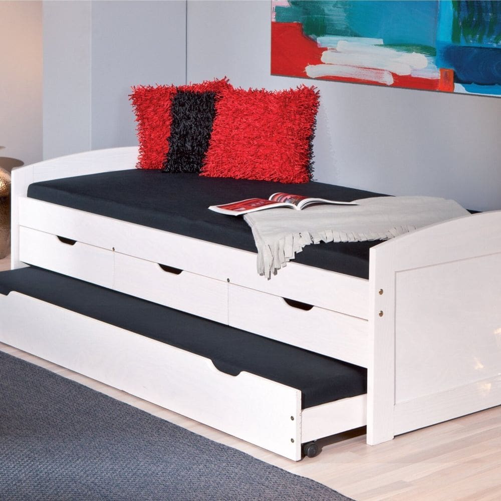 Bicama Ulli 90 Cm X 190 Cm Madeira Maciça Branco