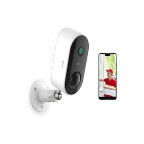 Câmera de segurança solar com visão noturna e sensor de movimento 1080p