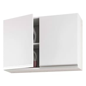 Armário De Parede área De Serviço E Lavanderia 80cm Com 02 Portas 100% Mdf Branco - Abmaza