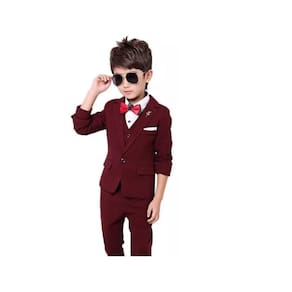 Conjunto de 5 peças de terno infantil para casamento, formatura, etc