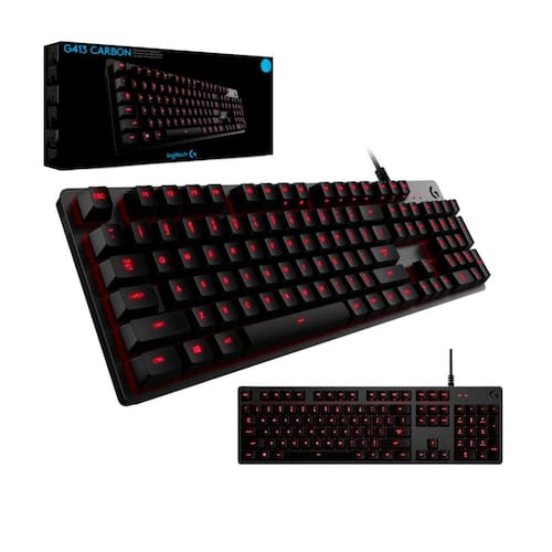 Imagem do produto Teclado Mecânico Gamer com fio Logitech G413 Carbon Switch Romer-G Tactile em Ponto Frio