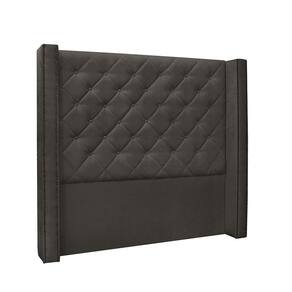 Cabeceira Cama Box King 195cm E Recamier Vicenza Suede Cinza S04 - D`rossi