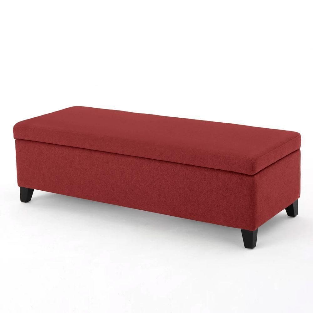 Recamier Bau Julia 1,40m Suede Vermelho - Inova Decor