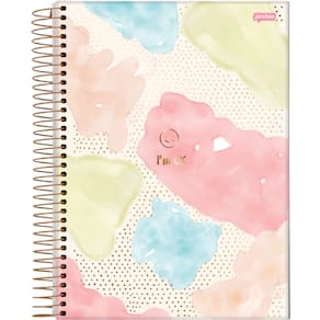 Caderno Universitário La Creme Capa Dura 12 Matérias 192 Folhas Jandaia