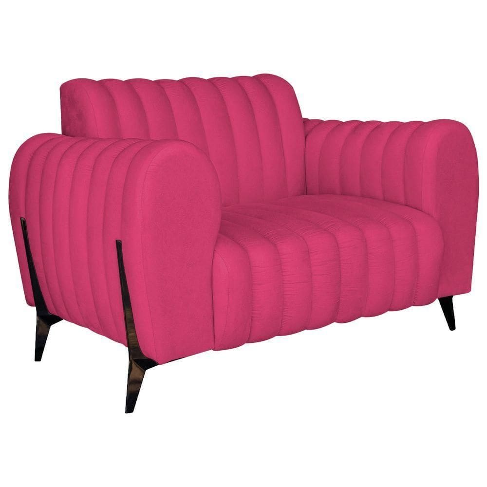 Poltrona Decorativa Zurique Suede Cor Pink