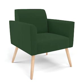 Poltrona Pés Palito Natural Marisa Veludo Verde D03 - D`rossi