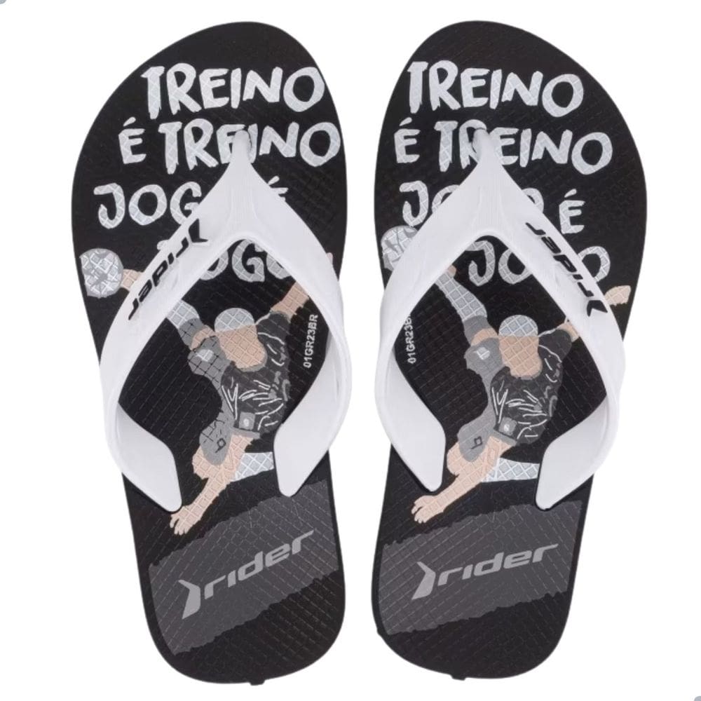 Chinelo Infantil Rider 11580 Street Ole Preto/Branco