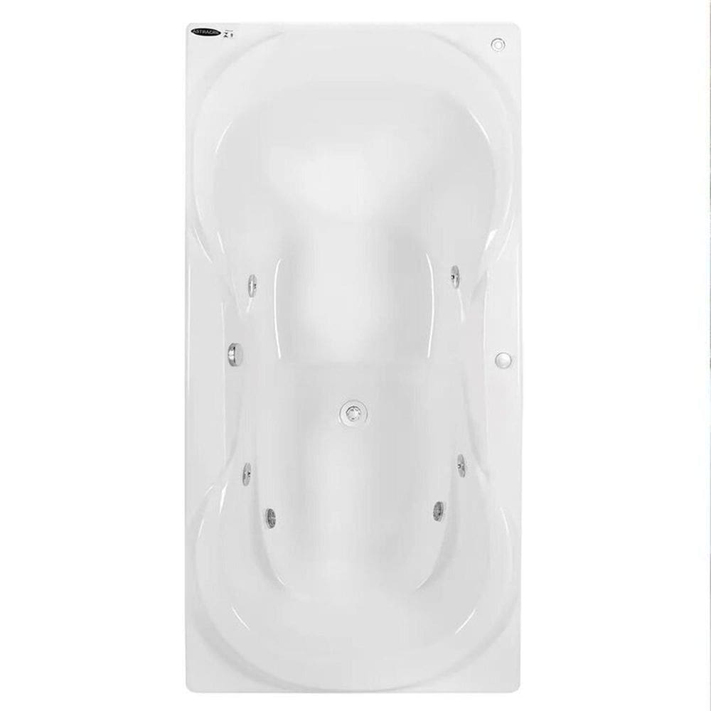 Banheira de Hidromassagem Due Gran Luxo 160x90x50cm - P6 - 110v - com Aquecedor e Cromoterapia Branco
